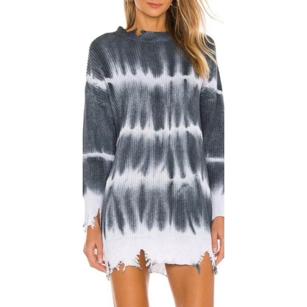 Superdown Revolve Shia Tie Dye Sweater Dress Grunge Small Oversized